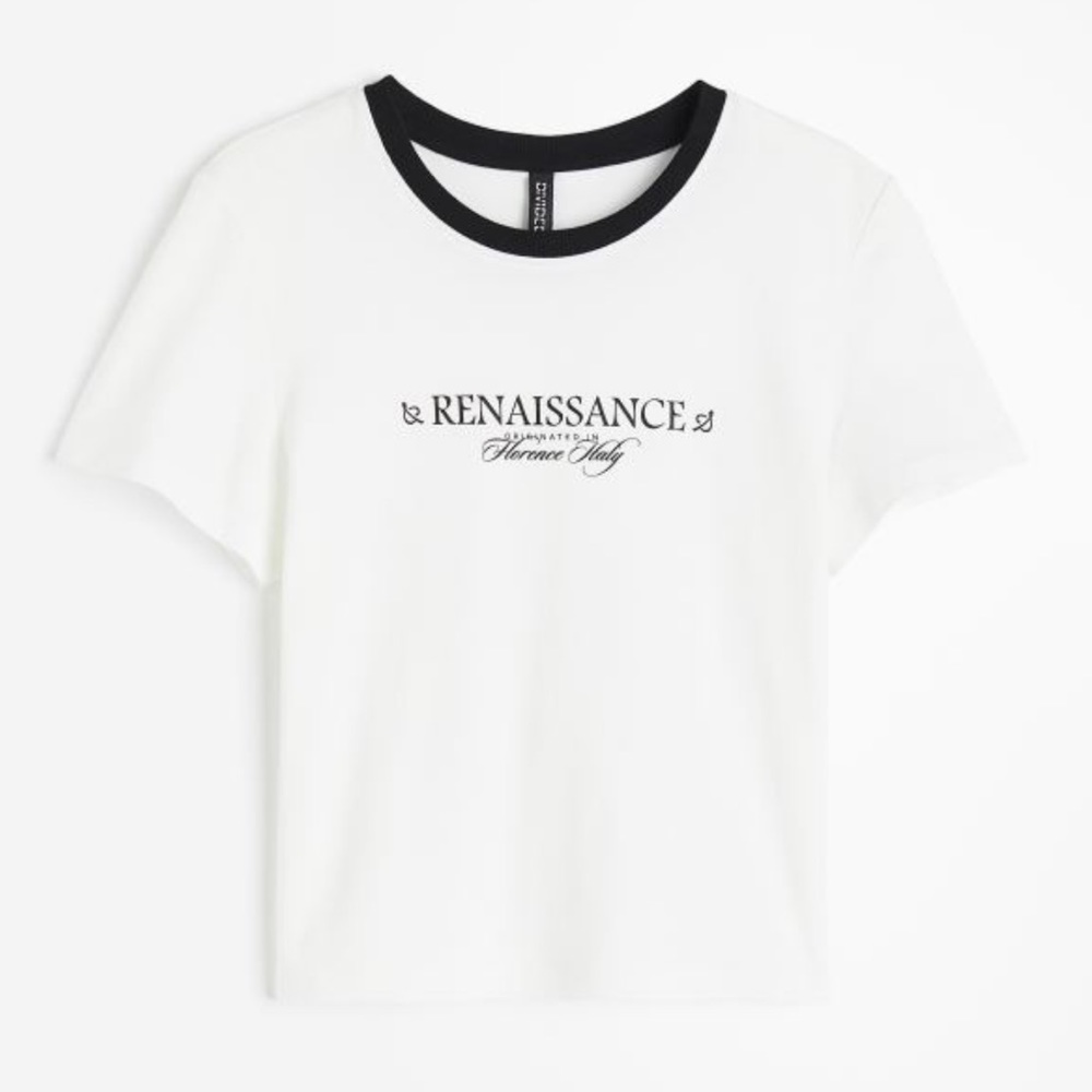 NWT H&M Renaissance Cropped Tee